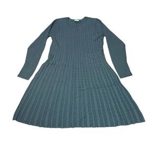 Cato Woman Gray Cable-knit Sweater Dress, 18/20W